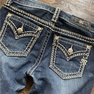 Women's Blue Embroidered Jeans